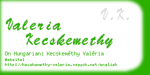 valeria kecskemethy business card