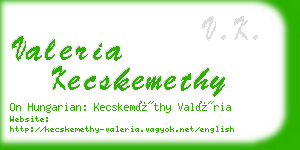 valeria kecskemethy business card